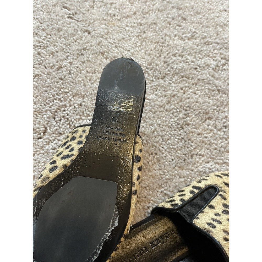 JENNI KAYNE Pony Hair Mule Cheetah Size EU 36 Slip On SZ 6‎ Pointed Toe - Picture 8 of 8
